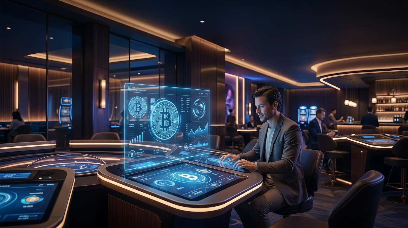 Futurystyczne kasyno online z płatnościami Bitcoin i nowoczesnym interfejsem krypto